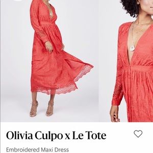 Olivia Culpo Embroidered maxi dress